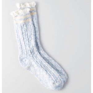 American Eagle AEO Varsity Lace Crew Socks